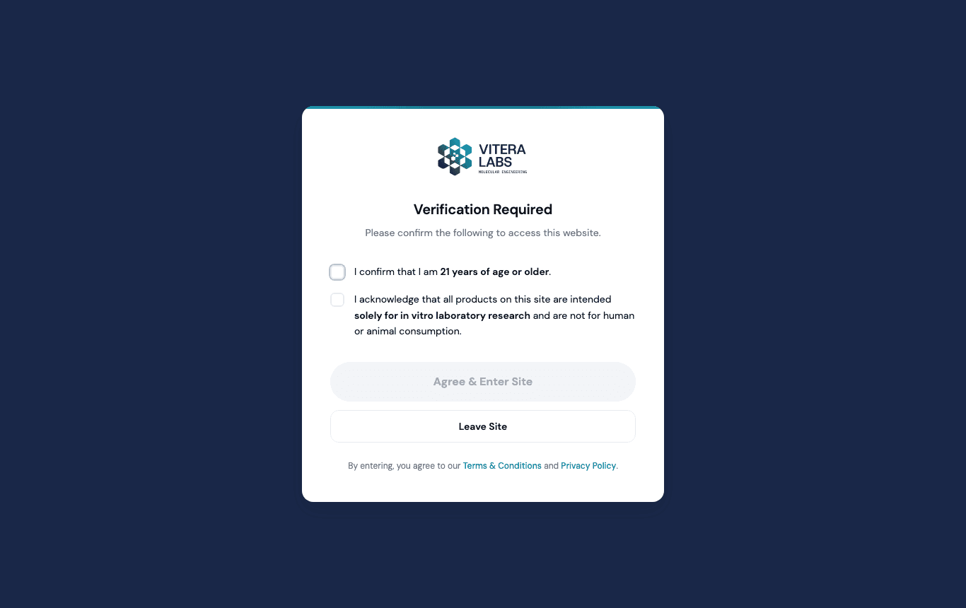 Vitera Labs live storefront — partner store running on this platform